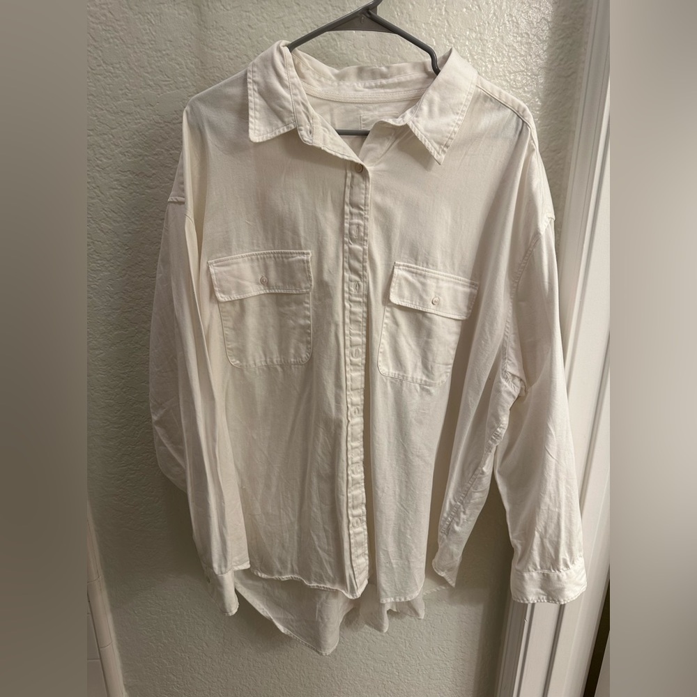 Aerie White Button Up Shirt